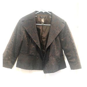 Dark Brown and Royal Blue crop jacket